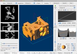 volume rendering of an engine part 