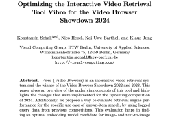 Optimizing the Interactive Video Retrieval Tool Vibro for the Video Browser Showdown 2024