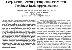 Deep Metric Learning using Similarities from Nonlinear Rank Approximations